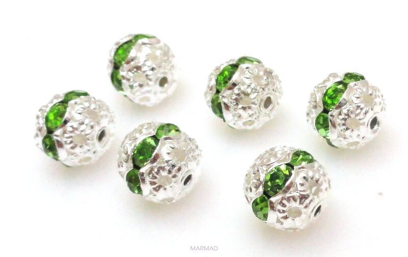 Kula z cyrkoniami oliwin 8mm