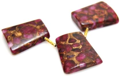 Kwarc z żywicą - na wisior - trapez 30x25mm