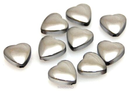 Hematyt srebrny - serce 8x8mm