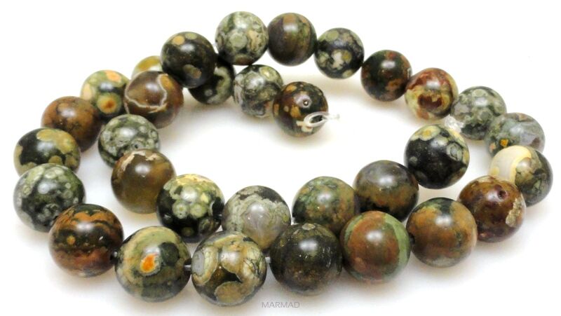 Riolit kwiatowy zielony - kula 12mm