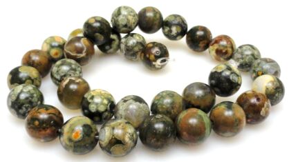 Riolit kwiatowy zielony - kula 12mm