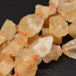 Cytryn - surowe kamienie- z otworem - 2