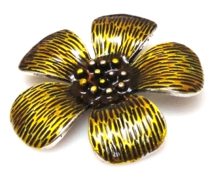 Zawieszka kwiat 50mm - kolor złoty