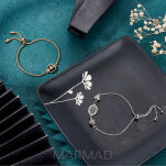 Baza do bransoletki- regulowana suwakowo- stal nierdzewna- kolor złoty - 2