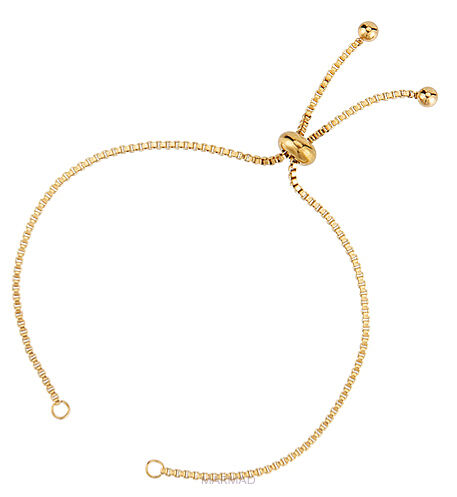 Baza do bransoletki- regulowana suwakowo- stal nierdzewna- kolor złoty