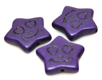 Howlit - uśmiechnięta gwiazda 20mm - fioletowy