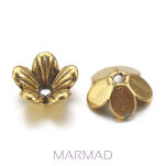 Czapeczka, miseczka, przekładka bali na korale 9mm -złota - 2