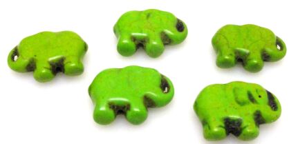Howlit - słoń 18x14mm - zielony