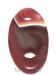 Agat - na wisior, klamra owal 59x28mm - dwa otwory