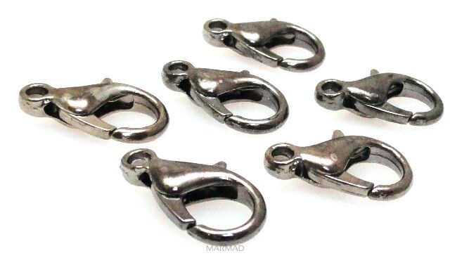 Zapięcie karabińczyk 13mm - kolor ciemnej platyny