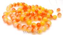 Koraliki cieniowane - kula 10mm - żółto pomarańczowe - 2