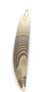 Zawieszka - krzemień pasiasty kieł 69x10x10mm + srebro 925