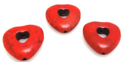 Howlit - serce 20x19mm - czerwony