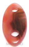 Agat - na wisior, klamra owal 60x29mm - dwa otwory
