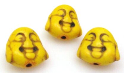 Howlit - Budda 14x13mm - żółty