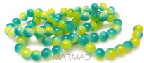 Koraliki cieniowane - kula 10mm - żółto turkusowe - 2
