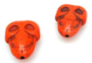 Howlit - czaszka 20x15mm - pomarańczowy