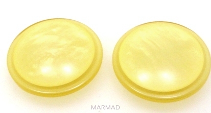 Guziki - moneta 23mm - żółte perłowe