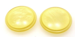 Guziki - moneta 23mm - żółte perłowe