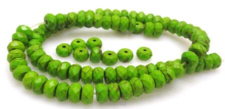 Howlit fasetowany - oponka 7x4mm - seledynowy