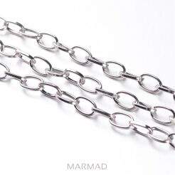 Łańcuszek ogniwka 7x4mm - 1 metr - kolor srebrny