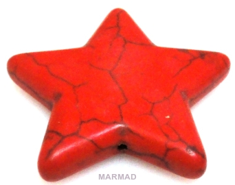 Howlit - gwiazda 40mm na wisior - czerwony