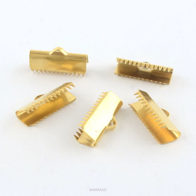 Końcówki do zaciskania 20mm- kolor złoty- 1 para
