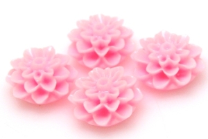 Kaboszon - kwiatek jasno różowy 14mm