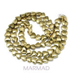 Hematyt złocony złoto 18K - serce 5x6x2,5mm - 2