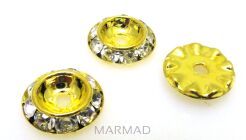 Przekładki z cyrkoniami crystal - krążek 11mm