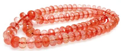 Kwarc różany fasetowany - oponka 8x4mm