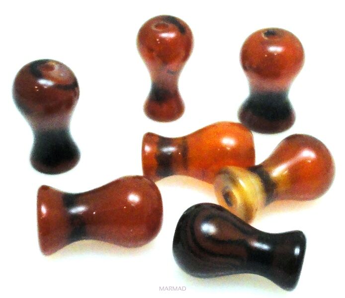 Agat karneol - klepsydra 14x9mm