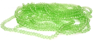 Kryształki fasetowane - oponki 4x3mm - jasno zielone
