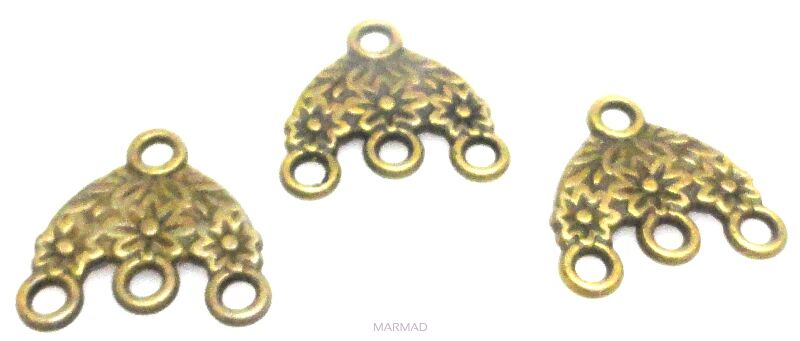 FILIGRAN Baza na wisior, kolczyki 16x14mm - antyczny brąz