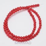 Jadeit Malezyjski - kula 4mm - wiśniowy - 2