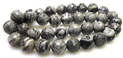 Jaspis picasso fasetowany - kula 10mm