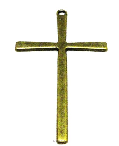 Zawieszka - krzyż 60x35mm antyczny brąz