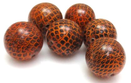 Akryl - kule 22mm brązowo pomarańczowe