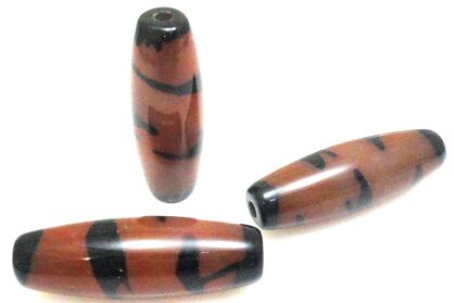 Agat brązowy oliwka 40x14mm - na zawieszkę