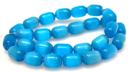 Kocie oko- uleksytowe - oliwka 14-10mm - jasno niebieski