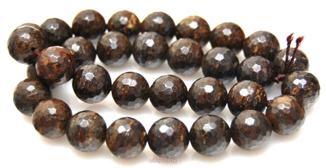 Bronzyt fasetowany - kula 12mm