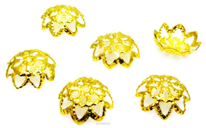 Czapeczki bali na korale kwiatek 10mm