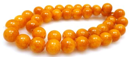 Jadeit Mashan - kule 10mm- pomarańczowy