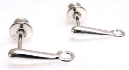 Bigle - ozdobny sztyft w komplecie z tulejką - srebro 925 - 1 para