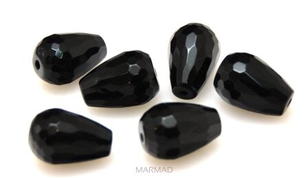 Onyks fasetowany - kropla 14x10mm