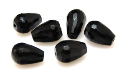 Onyks fasetowany - kropla 14x10mm