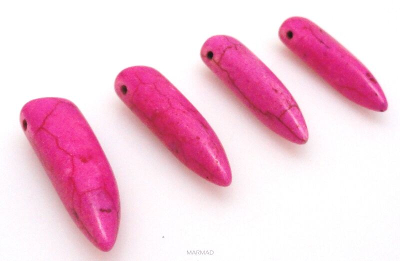 Howlit - kieł 30x10mm - różowy