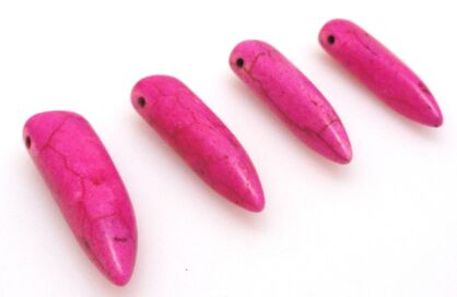 Howlit - kieł 30x10mm - różowy