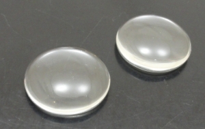 Kaboszon szklany przeźroczysty - moneta 20mm