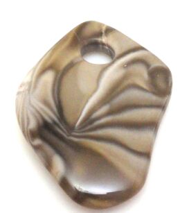 Krzemień pasiasty - wisior - 64x42mm